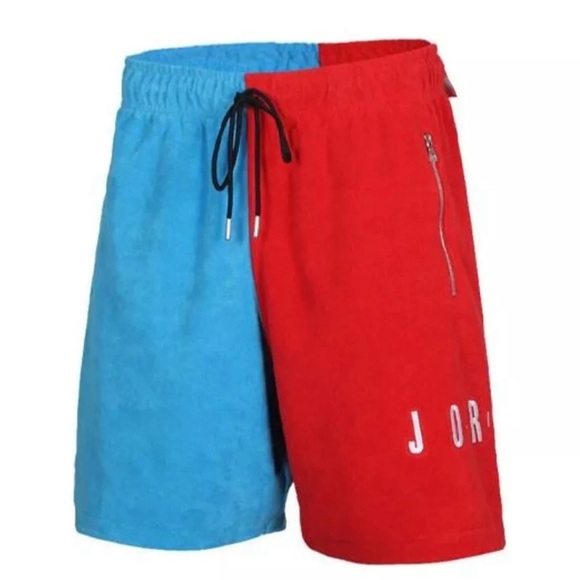 NIKE AIR JORDAN SPORT DNA Contrast Soft Terry Cloth Fleece Shorts